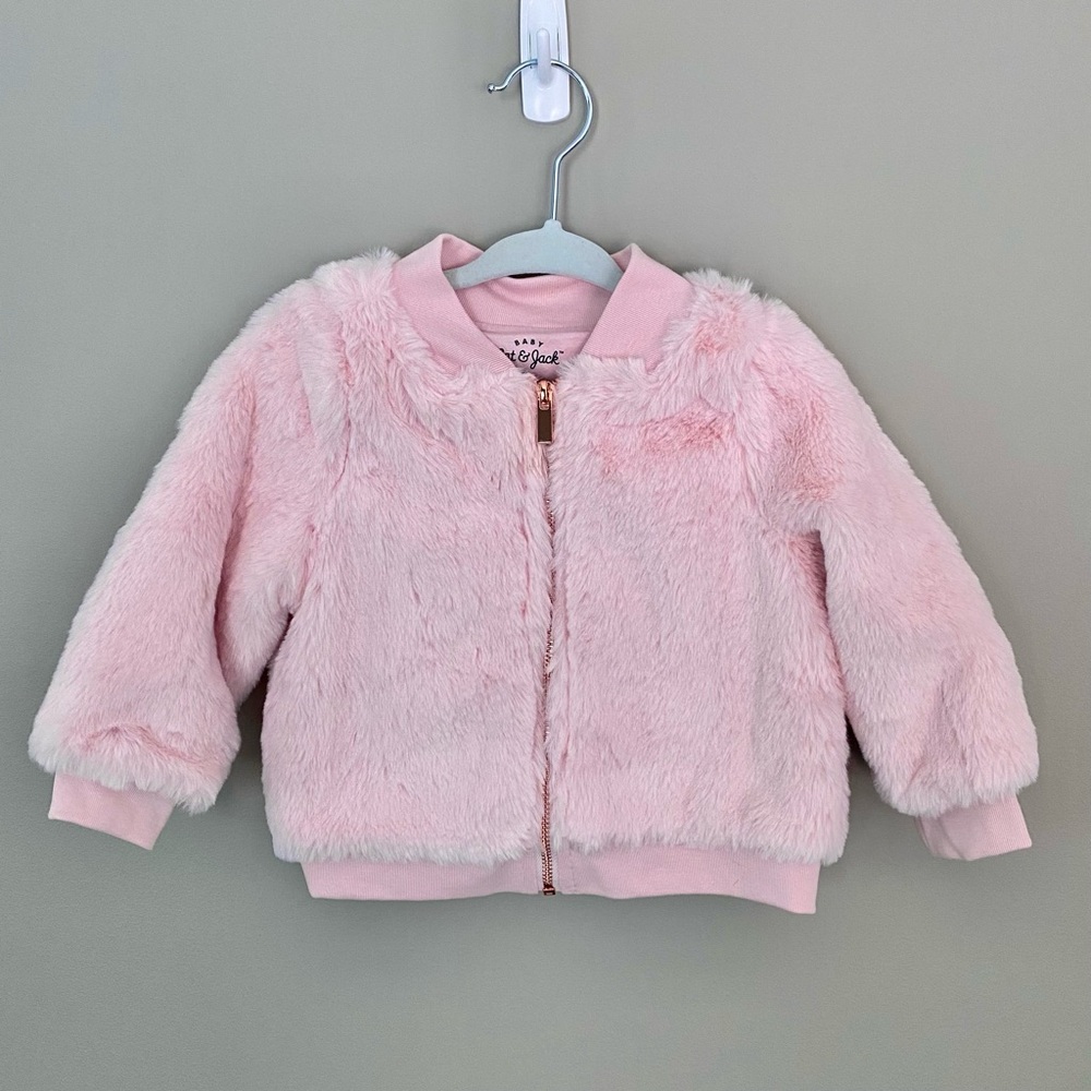 Cat & Jack Faux Fur Pink Jacket – 12 Months